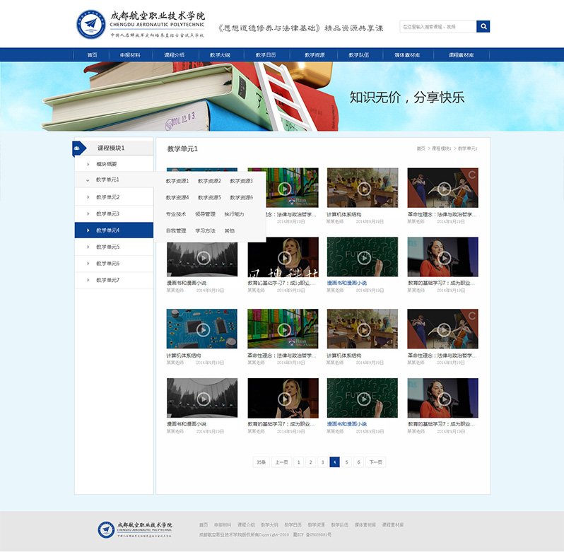 成都航空職業(yè)技術(shù)學(xué)院網(wǎng)站設(shè)計(jì)效果